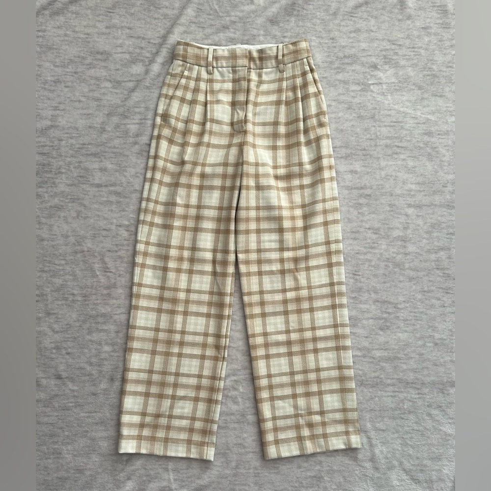 Aritzia Wilfred Effortless Plaid Dress Pants